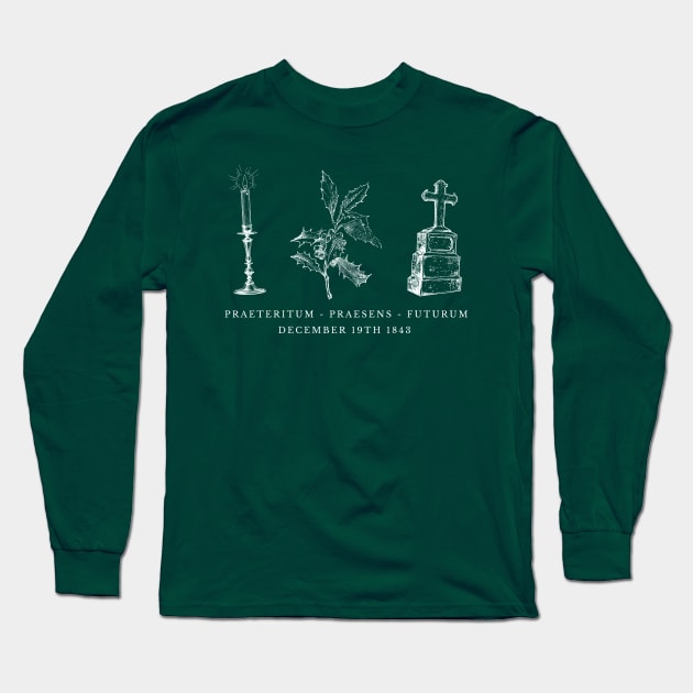 A Christmas Carol: Past - Present - Future (WHITE VERSION) Long Sleeve T-Shirt by kenocaster